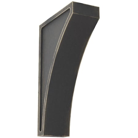 Ekena Millwork 3"W x 7 1/2"D x 12"H Extra Large Lawson Wood Vintage Decor Corbel, Black CORWD03X07X12LWBL